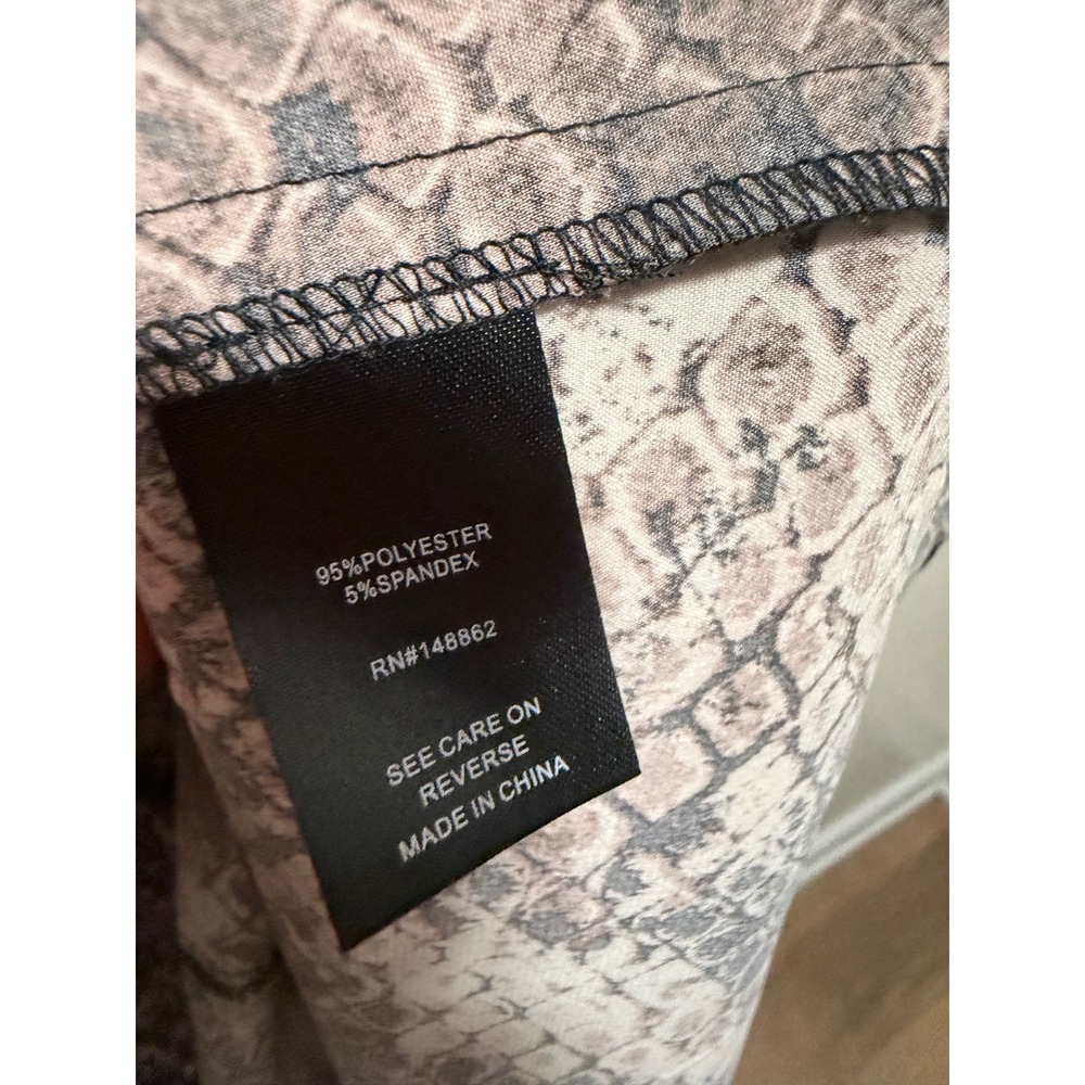 Torrid Brown Snakeskin Print Satin Slip Dress Size 3 V-Neck Midi - Picture 4 of 4